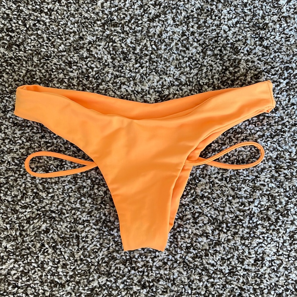 Siempre golden strappy cheeky bikini bottom
